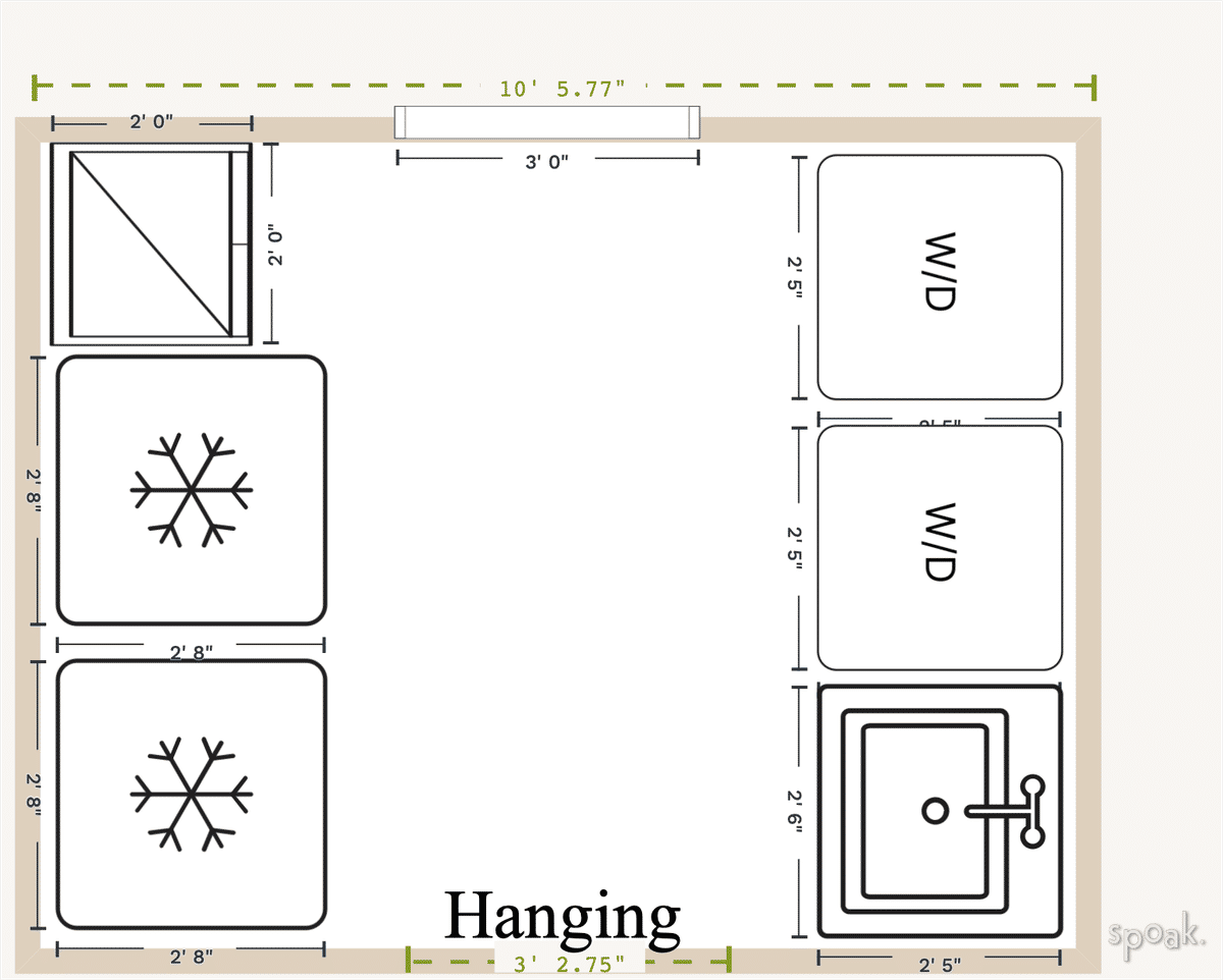 Rectanglar Mudroom Plan designed by Colbey Bunger
