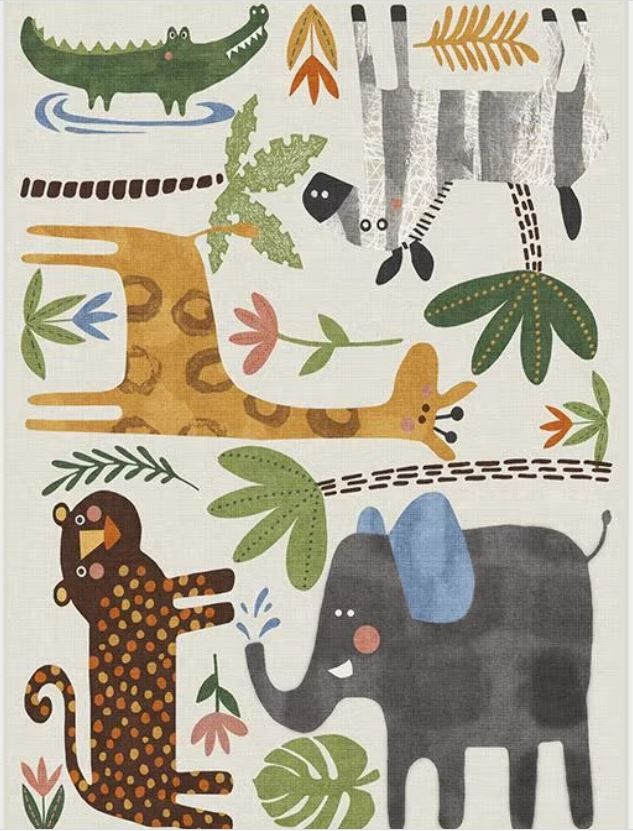 Jungle Safari Multicolor Rug added by Nomadic Nooks