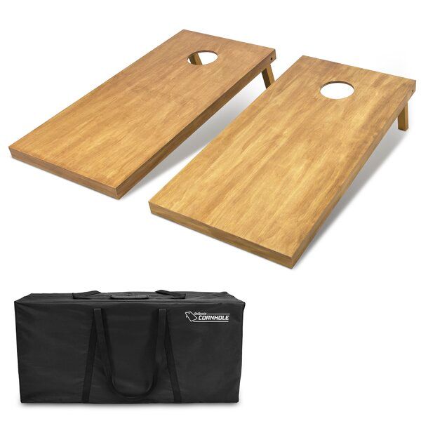 2' x 4' Solid Wood Cornhole Set with Carrying Case added by Erica Won