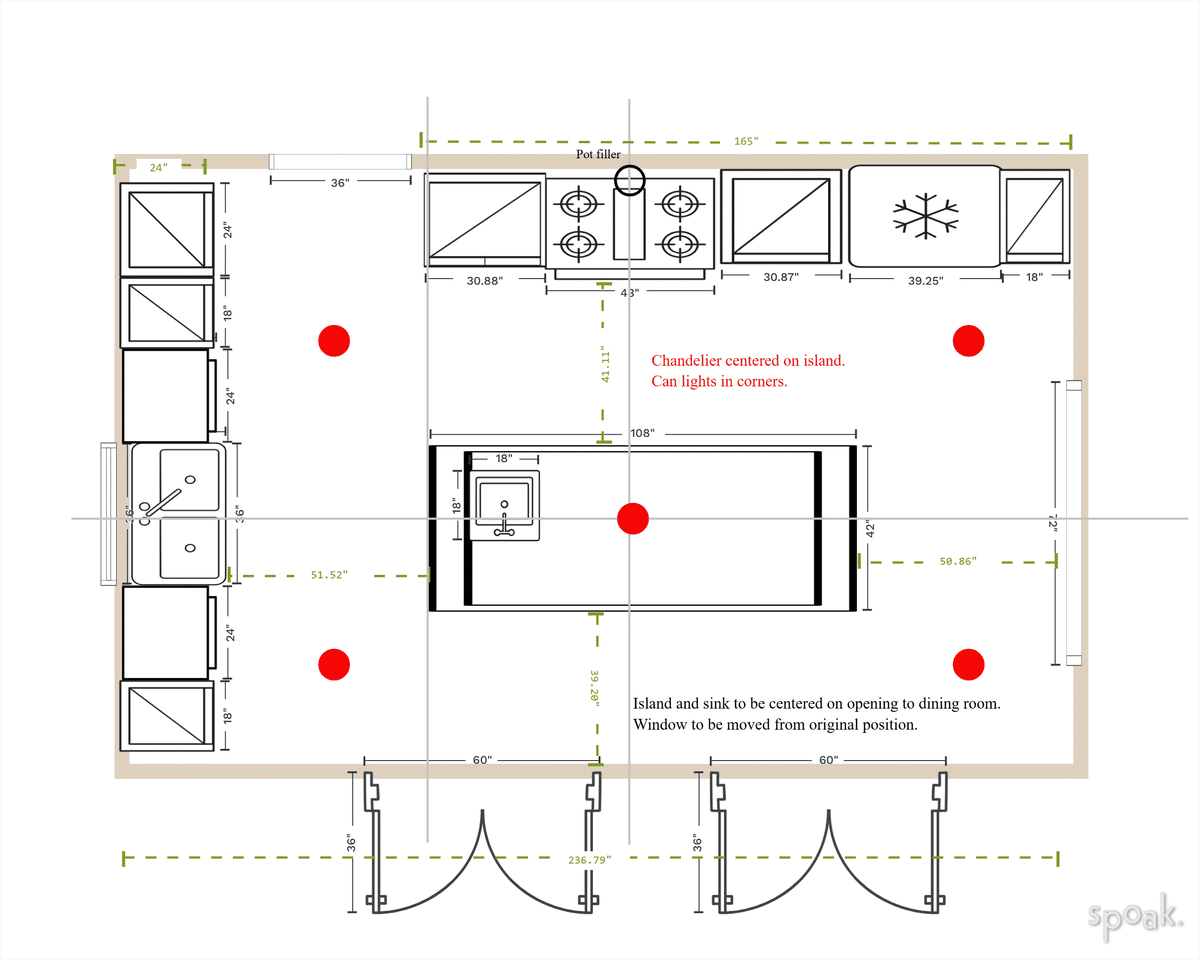 Large Kitchen Plan designed by Laura Schneider