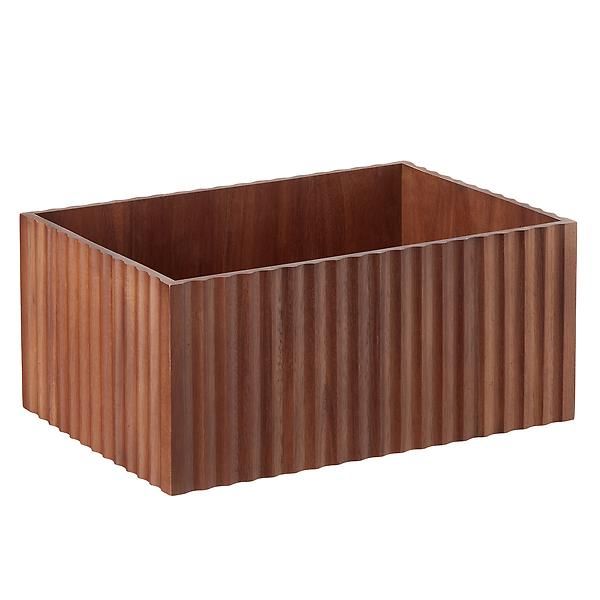 The Container Store Artisan Fluted Acacia Bin added by Where The Heart Is Designs