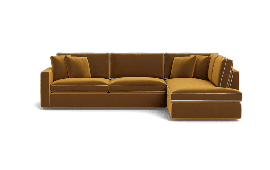 James 3-Seat Bumper Sectional with Contrast Piping added by Lindsay Dussing