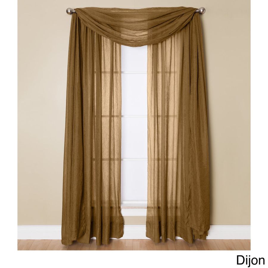 Miller Curtains Preston 216-inch Sheer Window Scarf - 48 x 216 - Dijon added by Jendalyn Cohen