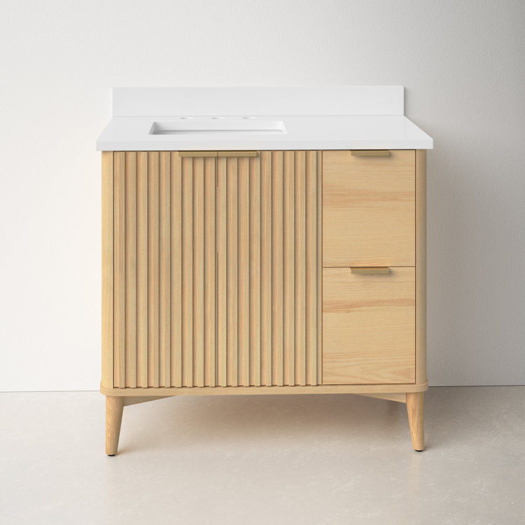 Ronson 36 in. Single Sink Bathroom Vanity in Rustic Ash | AllModern added by Alyssa Gillespie