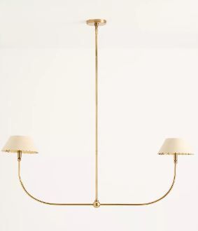 Roberta Scalloped Leather Linear Chandelier added by Walnut Creek Home Stylist