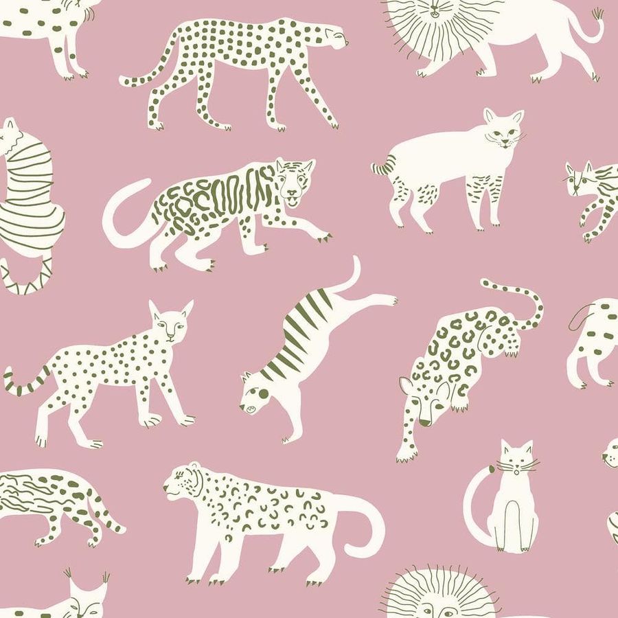 NuWallpaper Pink Kitty Kitty Peel and Stick Wallpaper LDS4583 - The Home Depot added by Roxanne Patterson