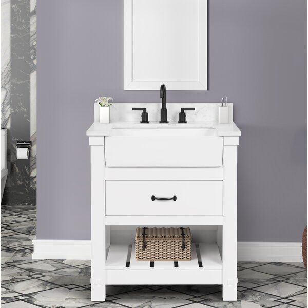 Dilkhush 31'' Single Bathroom Vanity with Marble Top added by Olivia Otte