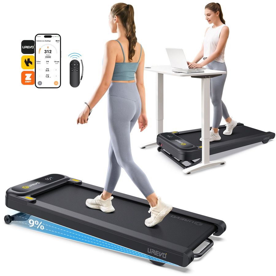 UREVO SpaceWalk 3S Treadmill | Durable Deck and Adjustable Speed added by Tatiana Van Campenhout