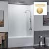 60 in. x 30 in. Acrylic Soaking Alcove Rectangular Bathtub with Right Drain and Overflow in White with Brushed Gold added by Erica Ramon