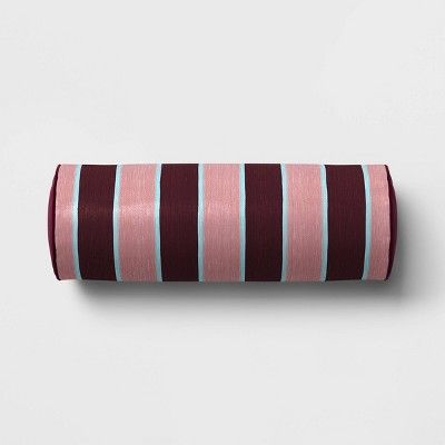 Striped Bolster Pillow Berry - Threshold™ added by Whitney Crutcher