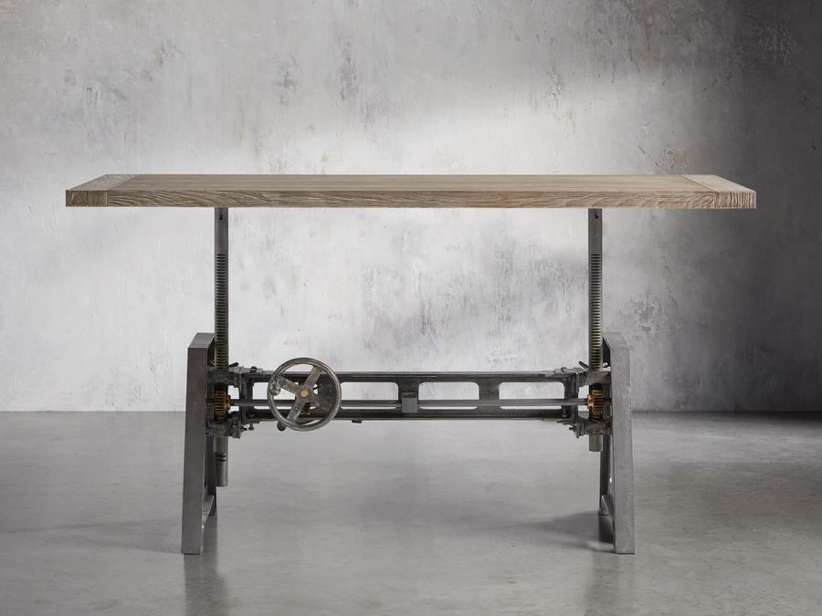 Industrial Crank Desk in Graphite with Wynn Top added by Selena Wyant