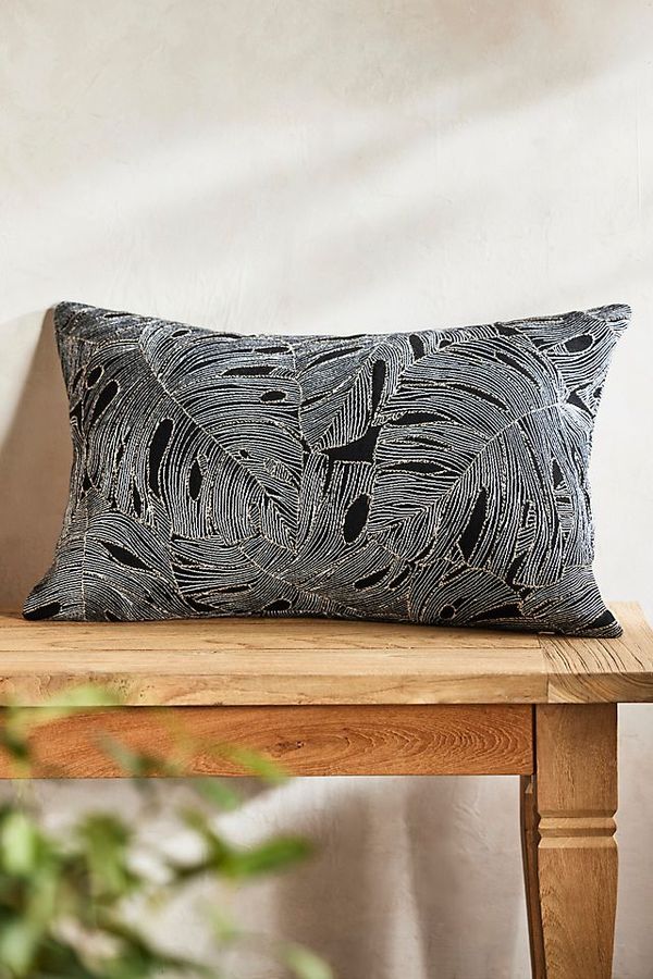 Monstera Leaf Outdoor Pillow added by Bethesda Home Stylist