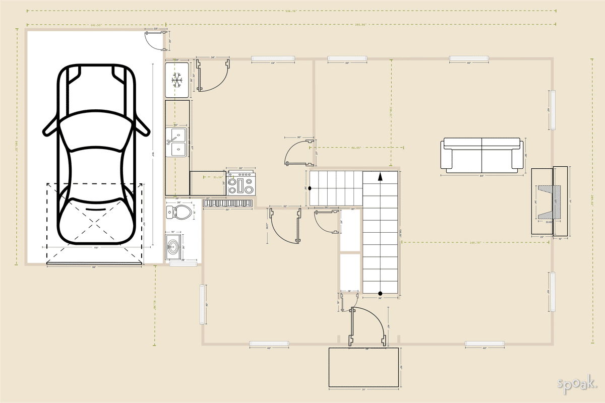 Large Kitchen Layout designed by Stef Novak