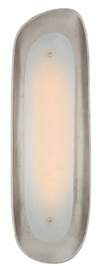 Visual Comfort Samos Mid Century Modern Silver Leaf Metal Tall Sculpted Sconce added by Johanna Karlsson