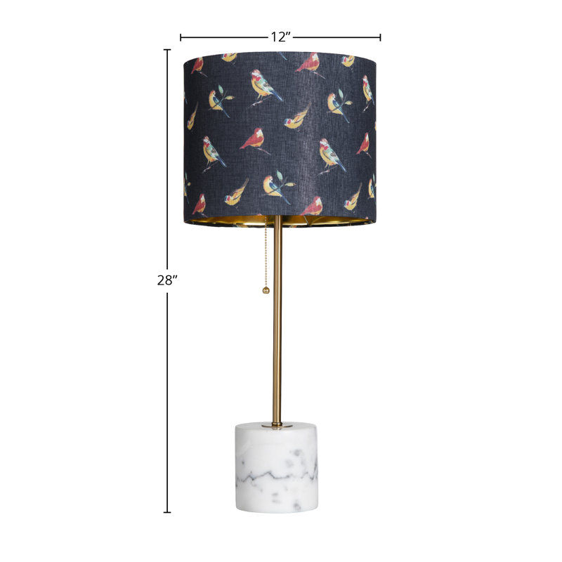 Red Barrel Studio Isla 28" Marble Lamp with Bird Shade, Multicolor | Wayfair added by sallie tyler
