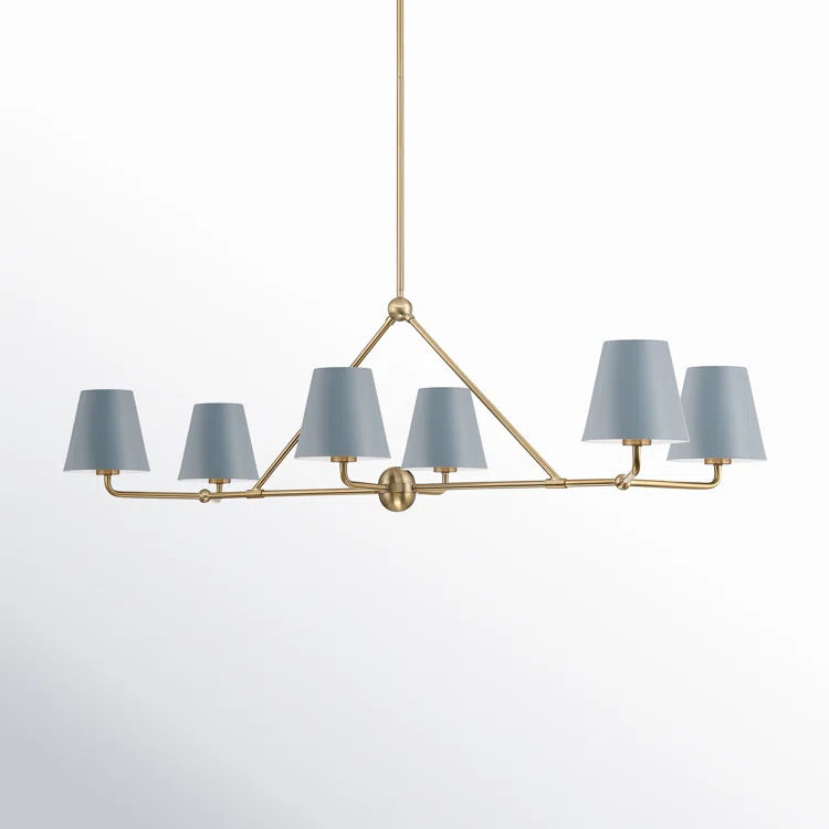 Joss & Main Kinston 6 - Light Shaded Modern Linear Chandelier | Birch Lane added by Olga Dragieva