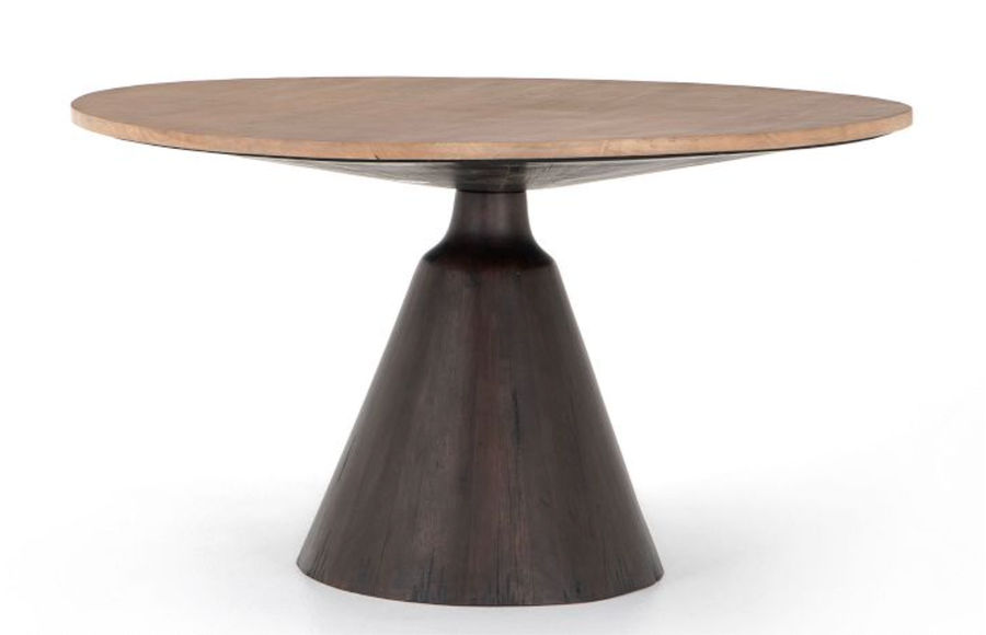 Reclaimed Wood Pedestal Dining Table (54") added by Katie Farruggia