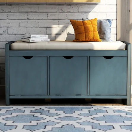 Latitude Run® Rivera Solid Wood Cubby Storage Bench | Wayfair added by Olga Dragieva