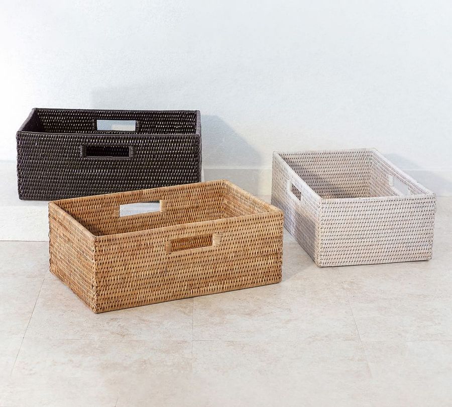 Tava Handwoven Rattan Rectangular Shelf Basket added by Spoak 