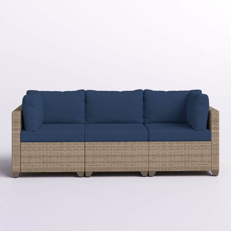 Aranka 3-Piece Outdoor Sectional Sofa in Natural Aged Wicker added by sallie tyler