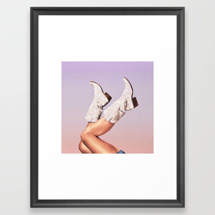 These Boots - Glitter Purple Miami Vibes Framed Art Print by Vertigo Artography added by Summer Wilson