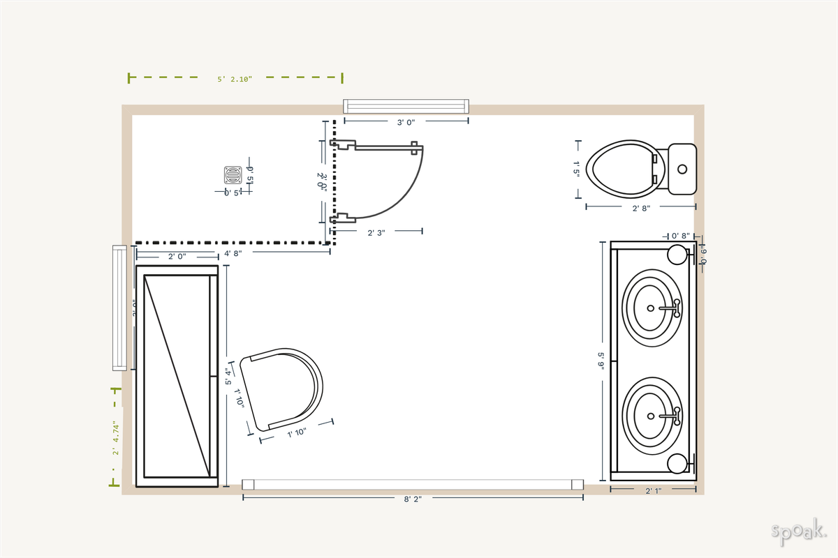 Bathroom Plan designed by Britnee Marks