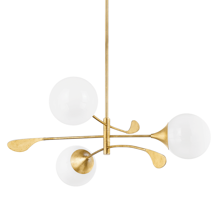 Victoria 3 Light Chandelier - Vintage Gold Leaf added by Alyssa Gillespie