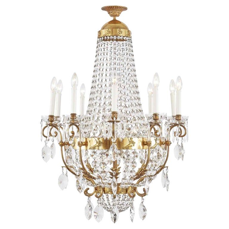 20th Century Italian Neoclassical Style Crystal Chandelier Roman Female Figures added by Tara Cavanagh