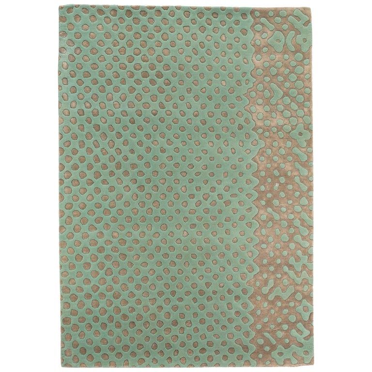 Raindrops Large Mint Green Rug by Matteo Cibic added by Spoak Member