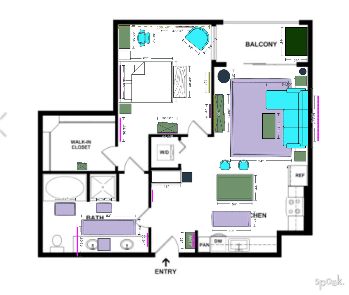Multi Story Apartment Layout designed by Helisse Dowd
