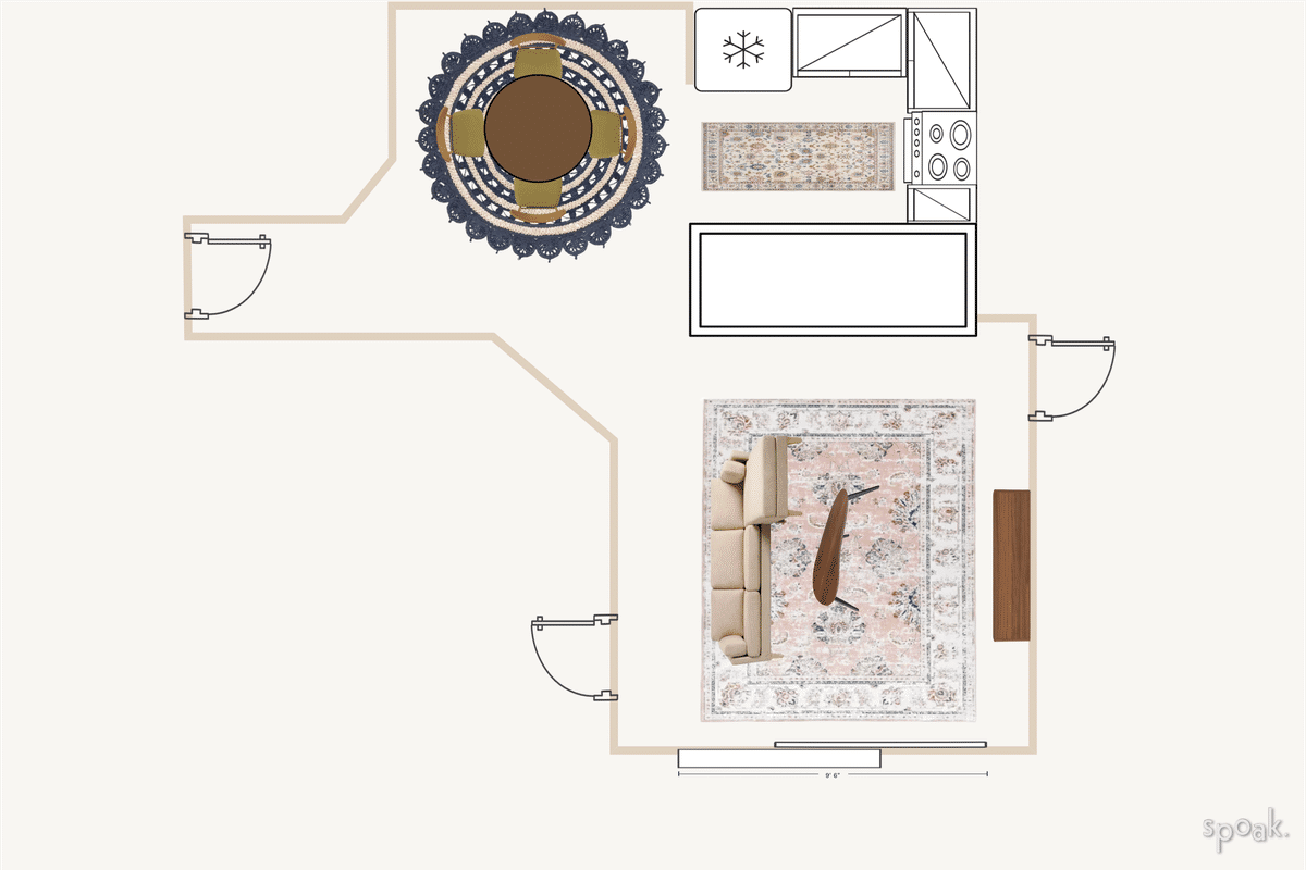 Kitchen Floor Plan designed by Kelly Howey