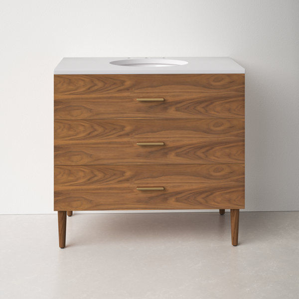 Haoqi 36" W x 22" D x 34" H Single Bathroom Vanity added by SABi iNTERIORS