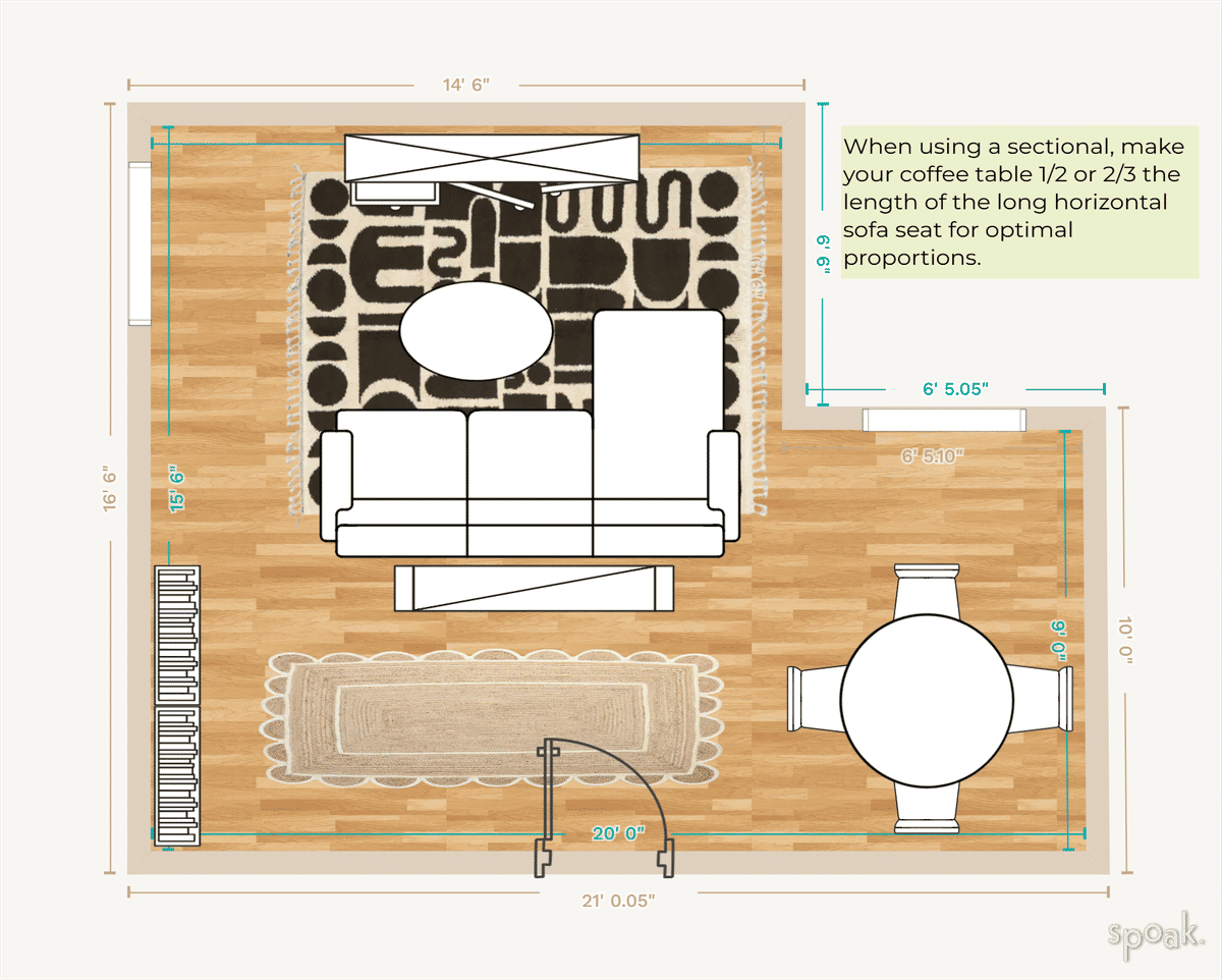 Great Room Floor Plan designed by Becca Hill