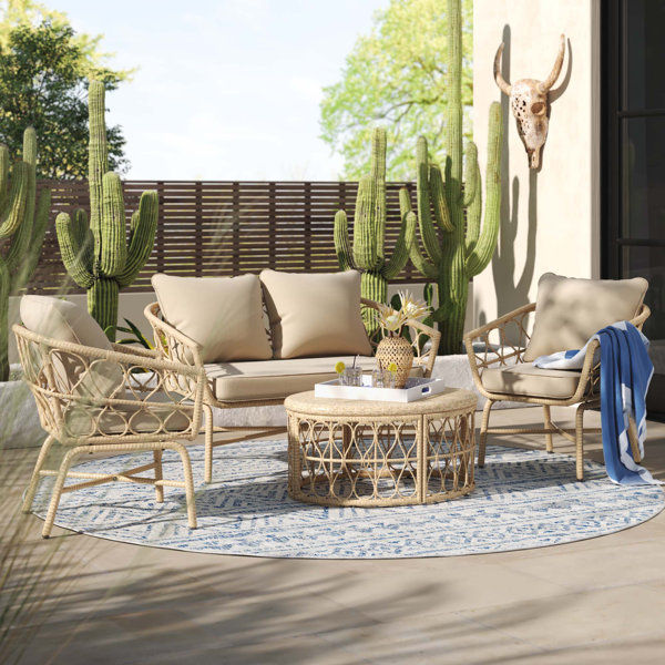Raynette 4 - Person Outdoor Seating Group with Cushions added by Erica Ramon