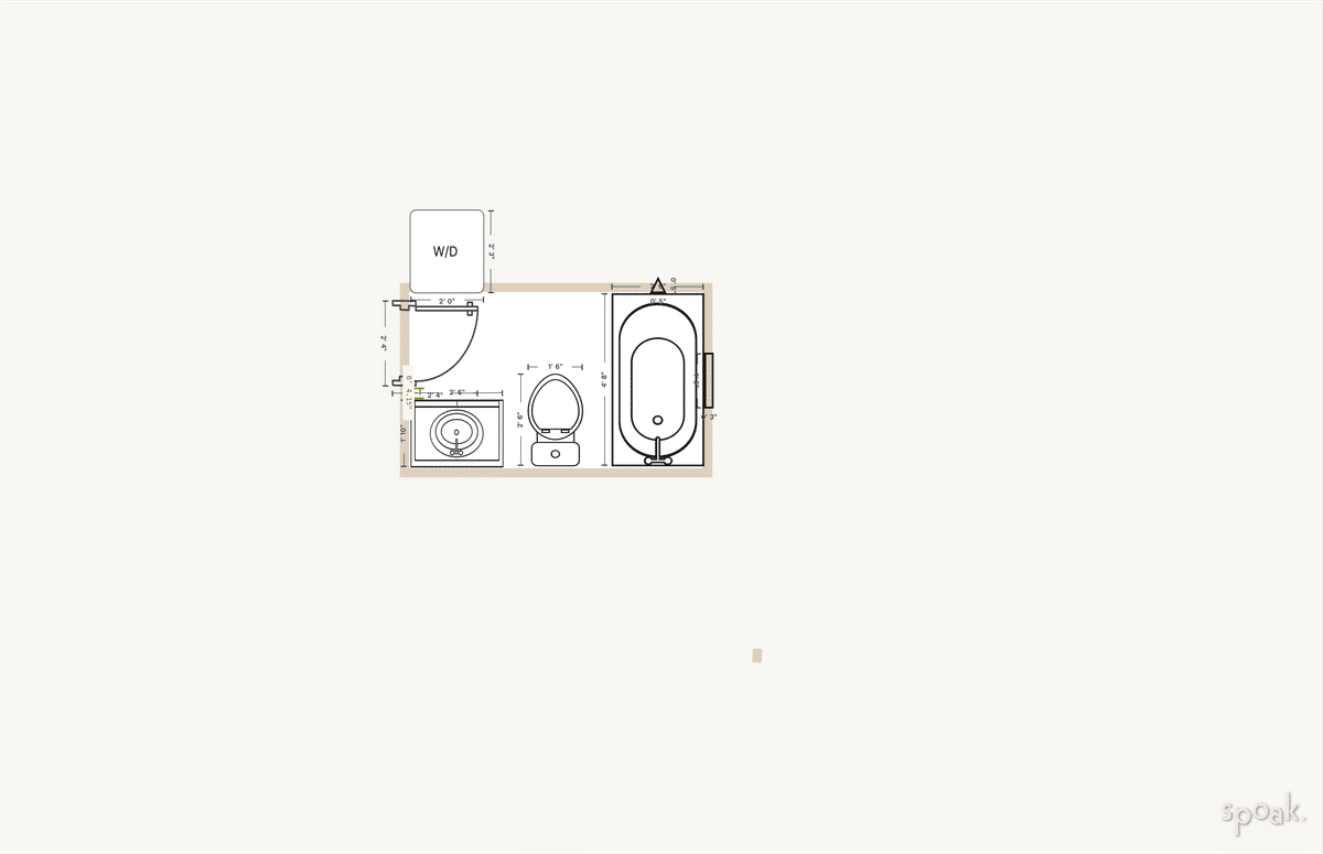 Rectanglar Bathroom Floor Plan designed by Kelly hutchinson