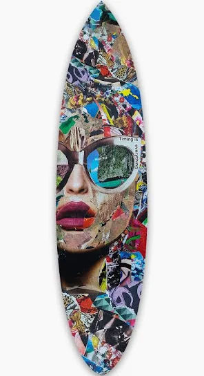 Katy Hirschfeld Timing is Everything Surfboard | Oliver Gal added by Katie Fair