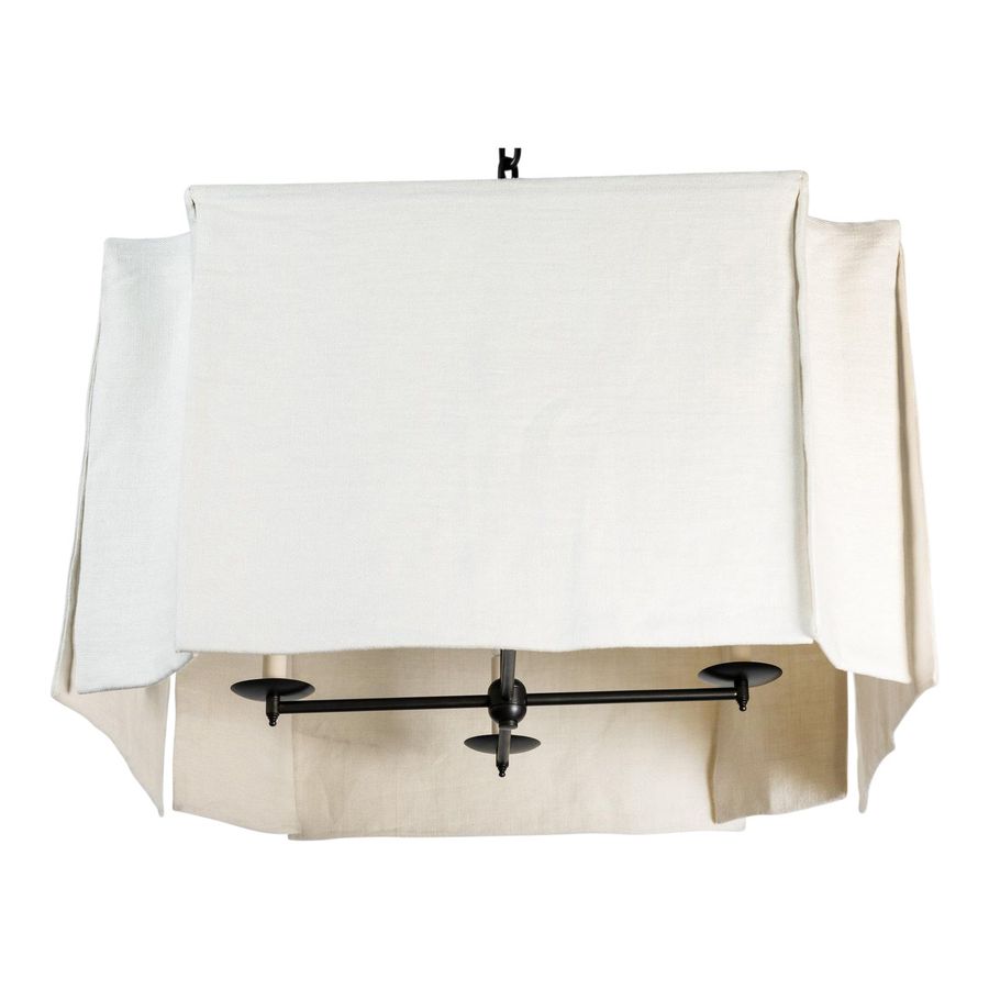 Modern Draped Linen Chandelier by Paul Marra added by Melissa Genest