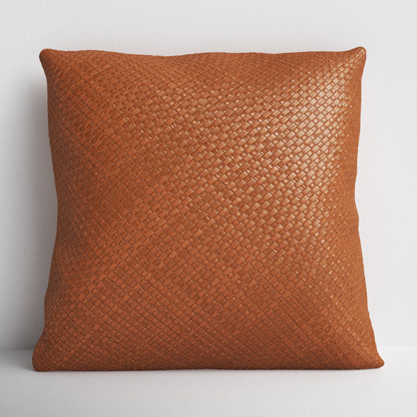 Nabil Geometric Leather/Suede Throw Pillow added by Katie Bowen
