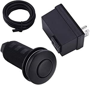 BESTILL Garbage Disposal Sink Top Air Switch Kit with Single Outlet, Matte Black (Long Button with Brass Cover) added by Spoak Member
