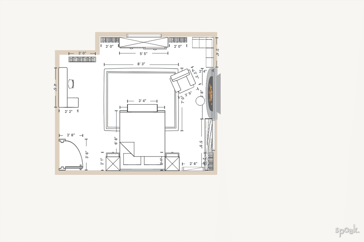 Bedroom Layout designed by Kadeezha Young