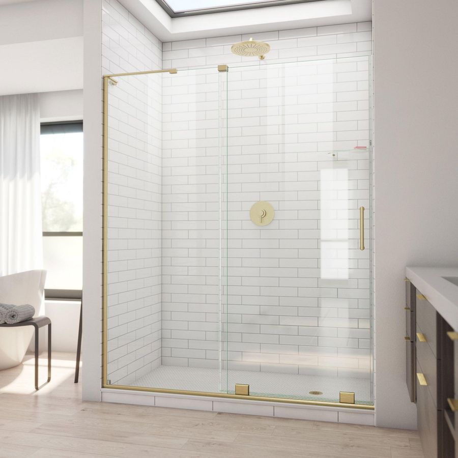 Mirage Brushed Gold Semi Frameless  Shower Door added by Victoria Taylor
