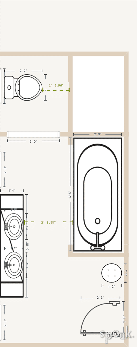 Bathroom Layout designed by Caro Scandella