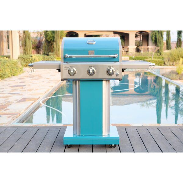 Kenmore 3 - Burner Compact Liquid Propane Gas Grill with Foldable Side Tables added by sallie tyler