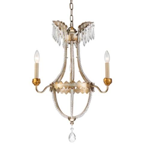 Louis 20" Wide Distressed Silver and Gold 3-Light Chandelier - #88W09 | Lamps Plus added by rebecca castro