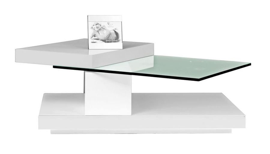 White Gloss Coffee Table with Swivel Glass Top added by Michelle Williams