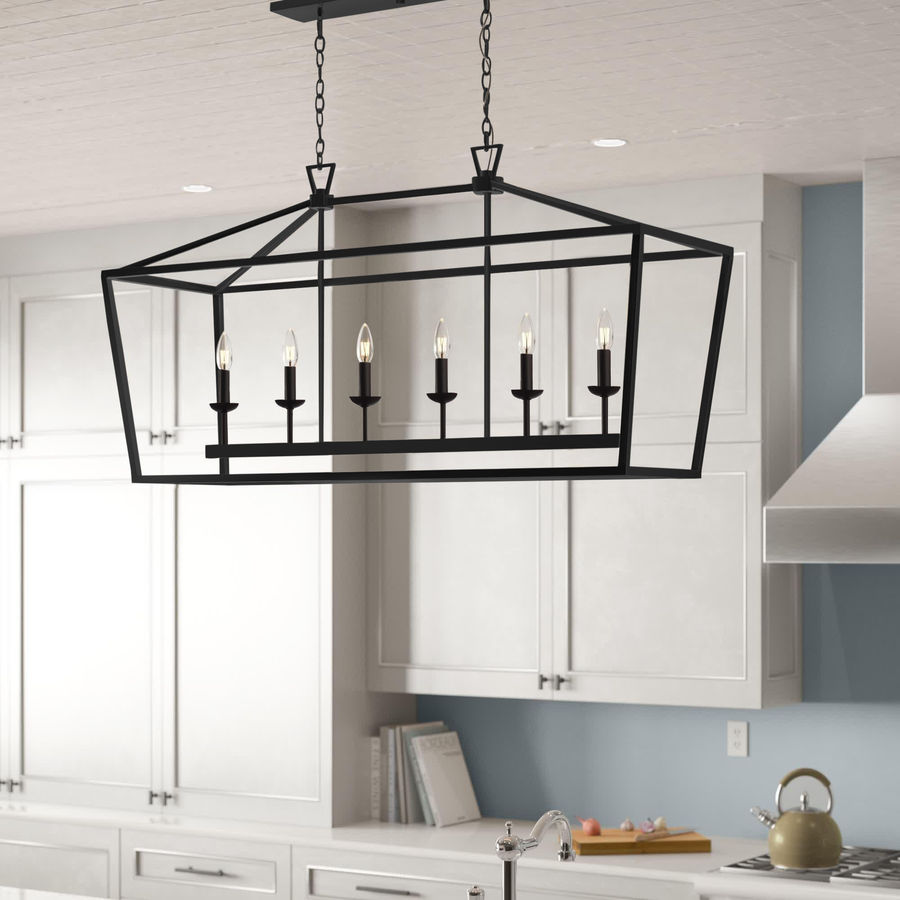 Laurel Foundry Modern Farmhouse® Hertford 6 - Light Kitchen Island Geometric Pendant & Reviews | Wayfair added by Jessica Greer
