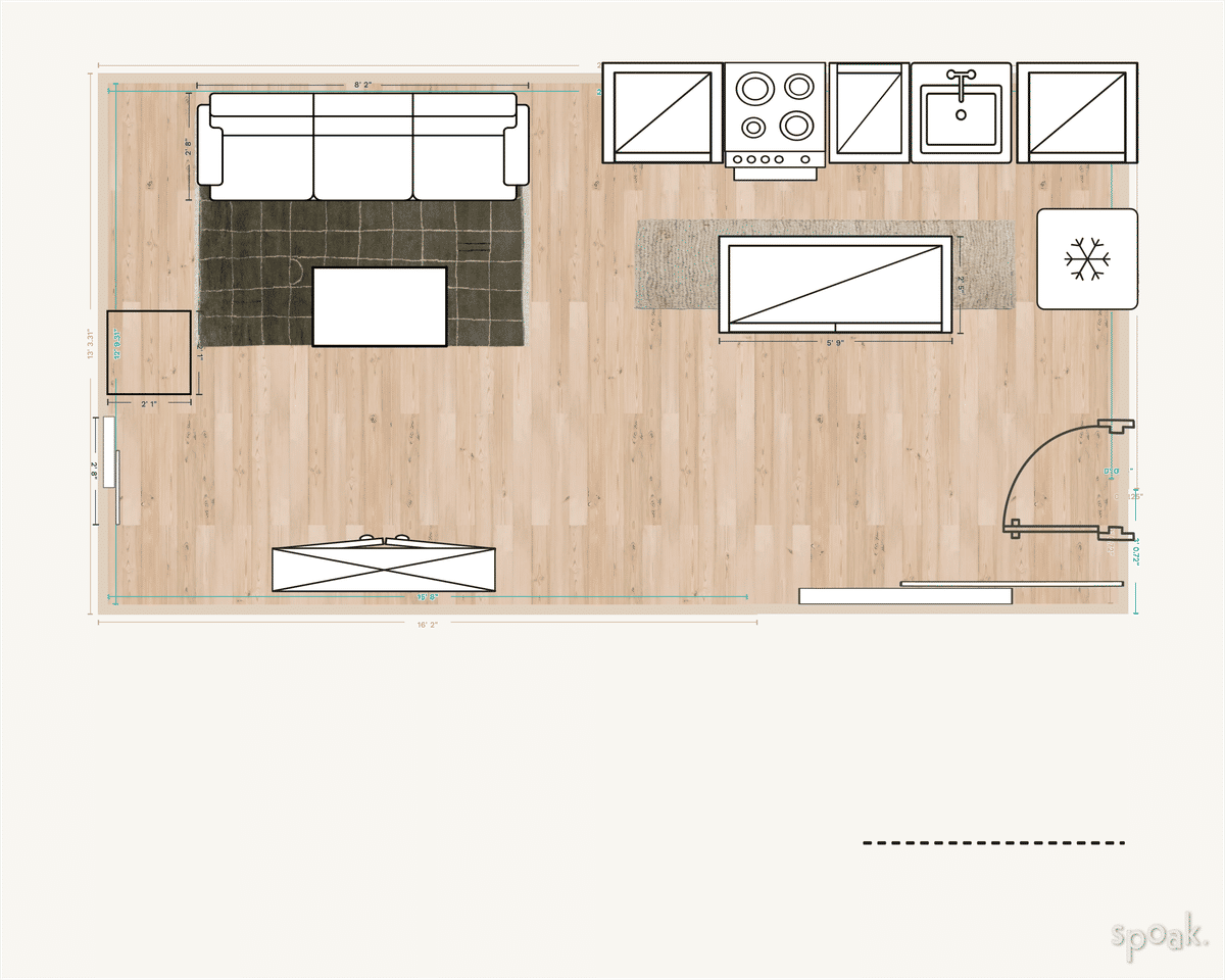 Great Room Floor Plan designed by Gabby Hetrick