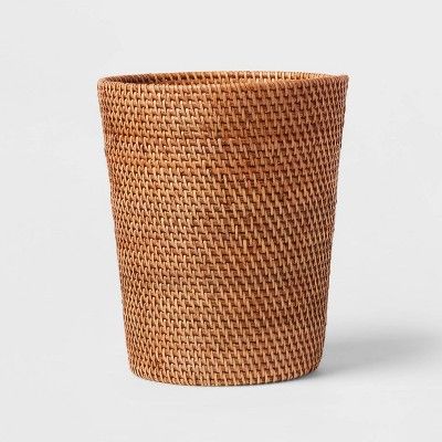 Rattan Wastebasket Light Brown - Threshold™ added by Shayna Hunt-Colon