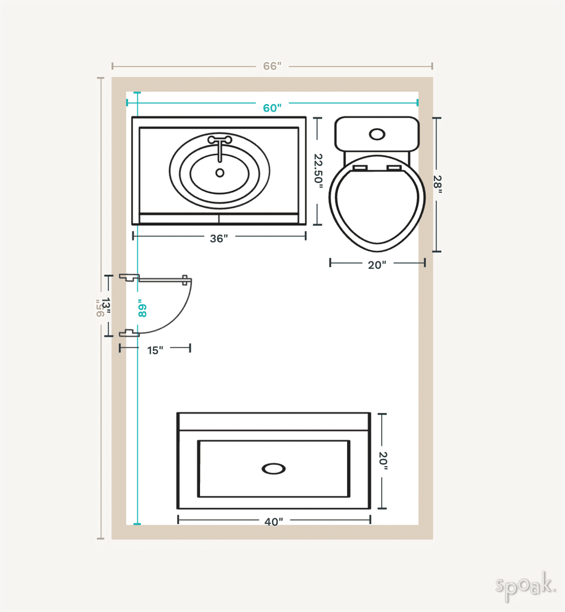 Bathroom Plan designed by Manor Living