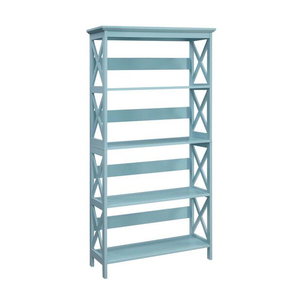 Wrenshall 31.5'' W x 60.5"h x 11.75 "d Etagere Bookcase - Sea Foam added by Maria Delucia